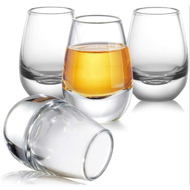 tokyolongco Sake Cups Glasses,Clear Cute Sake Shot Cups 1.35 Ounce Set
